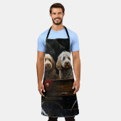 Cockapoo Schneeschlitten Weihnachtsdekoration Schürze (Getragen)