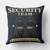 Cockapoo Security Team Gift cushion Kissen (Rückseite)