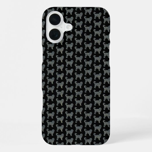 Cockapoo Silhouette Gelb & Schwarz iPhone Hülle (Rückseite)