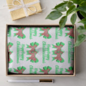 Cockapoo Silhouette Red Christmas Dog & Bow White Seidenpapier (Geschenk)