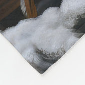 Cockapoo Snowy Sleigh Weihnachtsdekor Fleecedecke (Ecke)