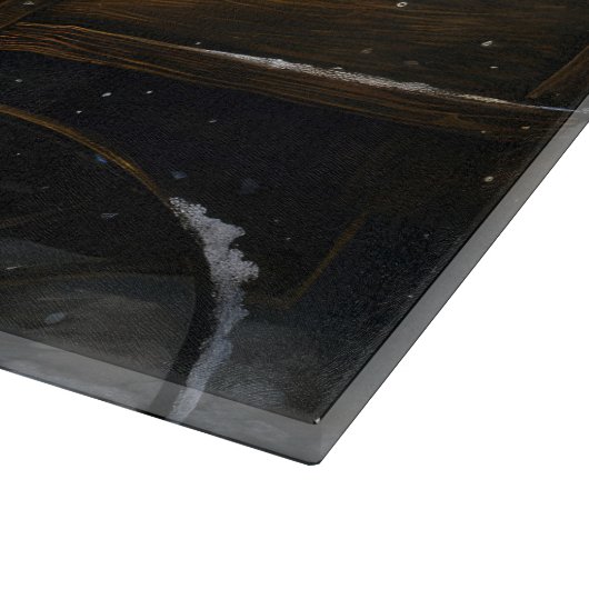 Cockapoo Snowy Sleigh Weihnachtsdekor Schneidebrett (Ecke)