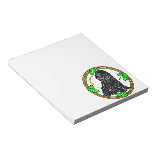 Cockapoo St Patrick's Day Notizblock (angewinkelt)