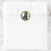 Cockapoo St Patrick's Day Runder Aufkleber (Tasche)