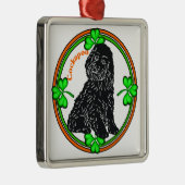 Cockapoo St Patrick's Day Silbernes Ornament (Rechts)