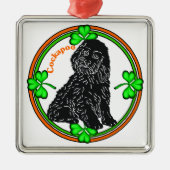 Cockapoo St Patrick's Day Silbernes Ornament (Vorne)