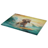 Cockapoo Strand Surfen Malerei Schneidebrett (Ecke)