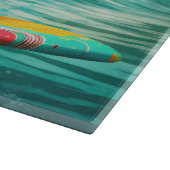 Cockapoo Strand Surfen Malerei Schneidebrett (Ecke)