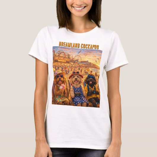 Cockapoo-Strand-T-Shirt Margate Geschenk T-Shirt (Vorderseite)