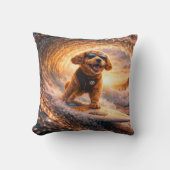 Cockapoo Surf Art | Cool Cockapoo Gift pillow Kissen (Vorderseite)
