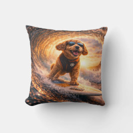 Cockapoo Surf Art | Cool Cockapoo Gift pillow Kissen