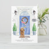 Cockapoo-Tor-Ankündigung für Golden Honey Einladung (Stehend Vorderseite)