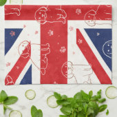 Cockapoo UK-Geschenk | Union Jack Hund  Geschirrtuch (Gefaltet)