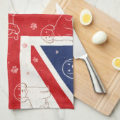 Cockapoo UK-Geschenk | Union Jack Hund  Geschirrtuch (Viertel Falte)