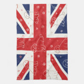 Cockapoo UK-Geschenk | Union Jack Hund  Geschirrtuch (Vertikal)