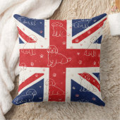 Cockapoo UK-Geschenk | Union Jack Hundekissen Kissen (Decke)