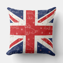 Cockapoo UK Gift | Union Jack Dog Cushion Kissen