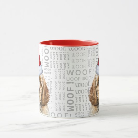 Cockapoo und Wof Art Weihnachten Tasse (Zentrum)