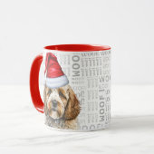 Cockapoo und Wof Art Weihnachten Tasse (Vorderseite Links)