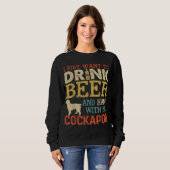 Cockapoo Vater Drink Bier Hang mit Hund Funny Men Sweatshirt (Vorne ganz)