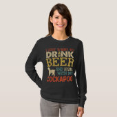 Cockapoo Vater Drink Bier Hang mit Hund Funny Men T-Shirt (Vorne ganz)
