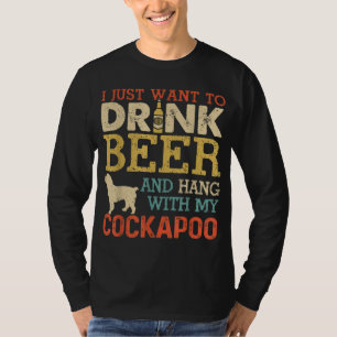 Cockapoo Vater Drink Bier Hang mit Hund Funny Men T-Shirt