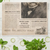 Cockapoo Vintage Newspaper  Geschirrtuch (Gefaltet)