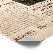 Cockapoo Vintage-Zeitungsplakat Hunde-Wandkunst Poster (Ecke)
