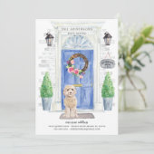 Cockapoo-Vordertür-Bewegungshinweis Einladung (Stehend Vorderseite)