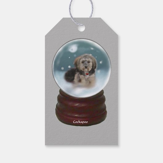 Cockapoo Weihnachten Geschenkanhänger (Rückseite)