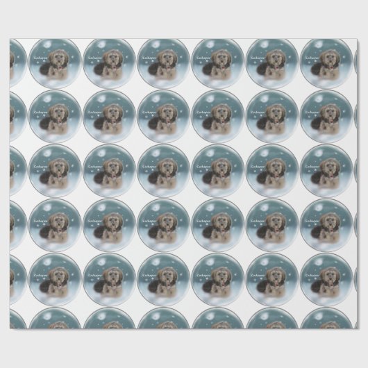 Cockapoo Weihnachten Geschenkpapier (Flach)