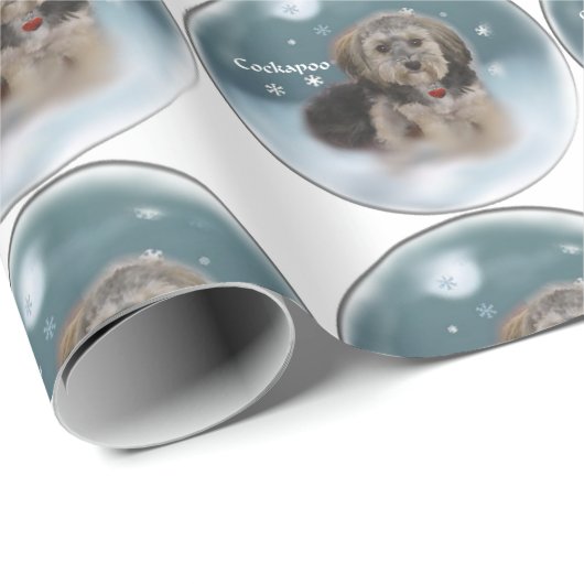 Cockapoo Weihnachten Geschenkpapier (Rolleneckpunkt)