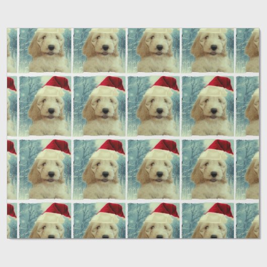 Cockapoo Weihnachten Geschenkpapier (Flach)