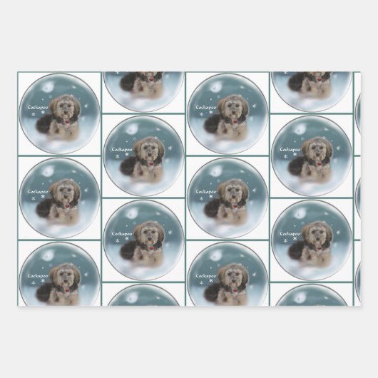 Cockapoo Weihnachten Geschenkpapier Set (Vorderseite 2)