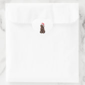 Cockapoo Weihnachten Herz-Aufkleber (Tasche)