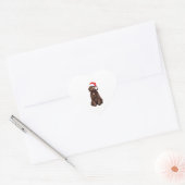 Cockapoo Weihnachten Herz-Aufkleber (Umschlag)