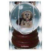 Cockapoo Weihnachten Mittlere Geschenktüte (Rückseite)