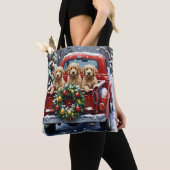 Cockapoo Weihnachten Rotes Lastwagen Urlaub Tasche (Von Nahem)