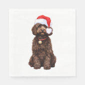 Cockapoo Weihnachten Serviette (Vorderseite)