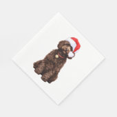 Cockapoo Weihnachten Serviette (Ecke)