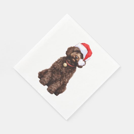Cockapoo Weihnachten Serviette (Ecke)