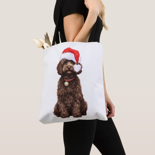 Cockapoo Weihnachten Tasche (Von Nahem)