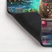 Cockapoo Weihnachtliche Reise Mousepad (Ecke)