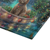 Cockapoo Weihnachtliche Reise Schneidebrett (Ecke)