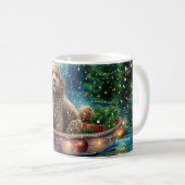 Cockapoo-Weihnachts-Festreise Kaffeetasse (VorderseiteRechts)