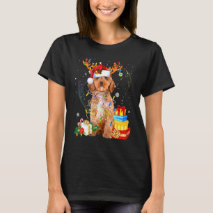 Cockapoo Weihnachts Rentier Santa Lichter Hund Xma T-Shirt