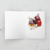 Cockapoo Weihnachtsbeifall u. -spaß Feiertagskarte (Innenseite)