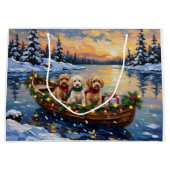 Cockapoo Weihnachtsboot-Feiertag Große Geschenktüte (Vorderseite)