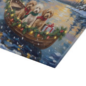 Cockapoo Weihnachtsboot-Feiertag Schneidebrett (Ecke)