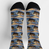 Cockapoo-Weihnachtsboot-Feiertag Socken (Oben)
